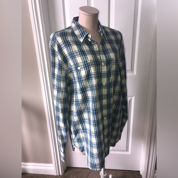 Lucky Brand Blue and White Plaid Men's Shirt - Picture 3 of 7